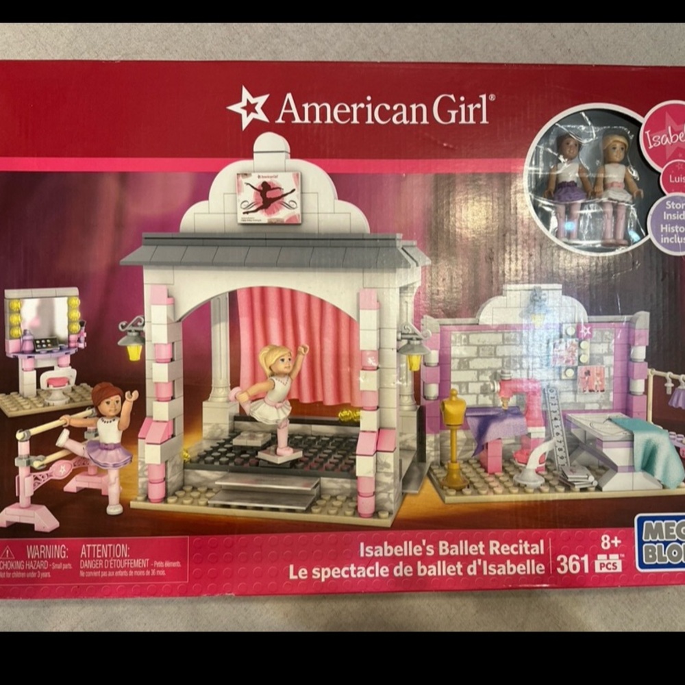 Mega Block American Girl 2 Set  Isabelle’s Ballet , Julie’s Basketball Constux